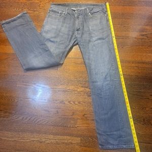 Levi grey straight leg 514 jeans 36/36